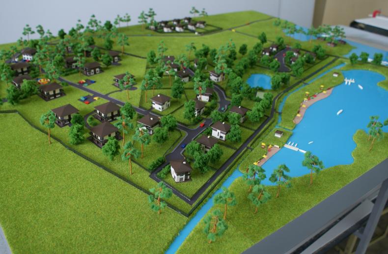 Архитектурный макет "Коттеджный поселок"